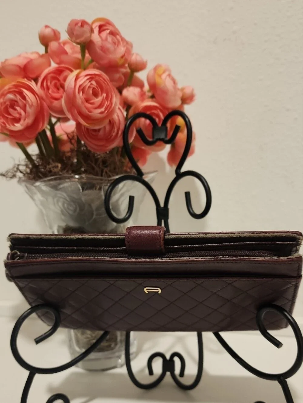 Quilted Burgundy Women's Wallet - Etienne Aigner